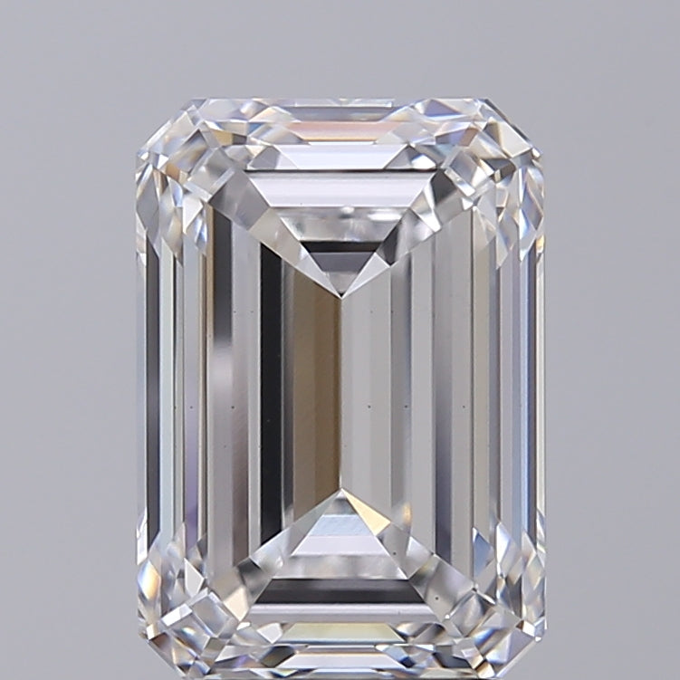 4.07 Carat Emerald Shaped, Ideal Cut, E Color, VS1 Clarity, GIA Certified Lab Grown Diamond