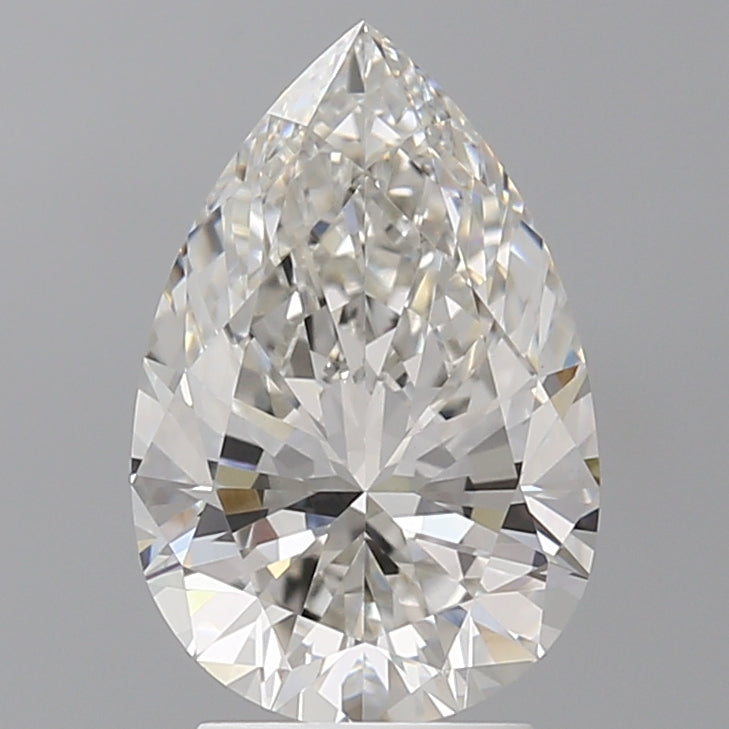 3.07 Carat Pear Shaped, Excellent Cut, G Color, VVS2 Clarity, IGI Certified Lab Grown Diamond