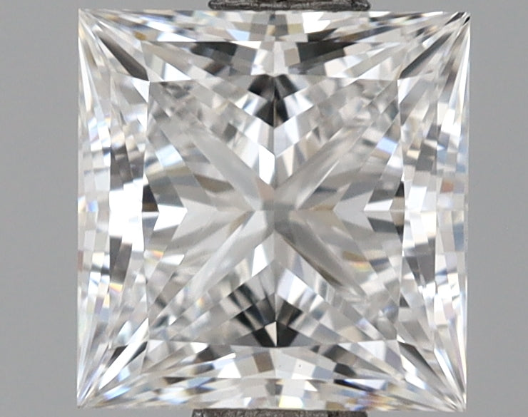 1.23 Carat Princess Shaped, Ideal Cut, D Color, VVS2 Clarity, IGI Certified Lab Grown Diamond