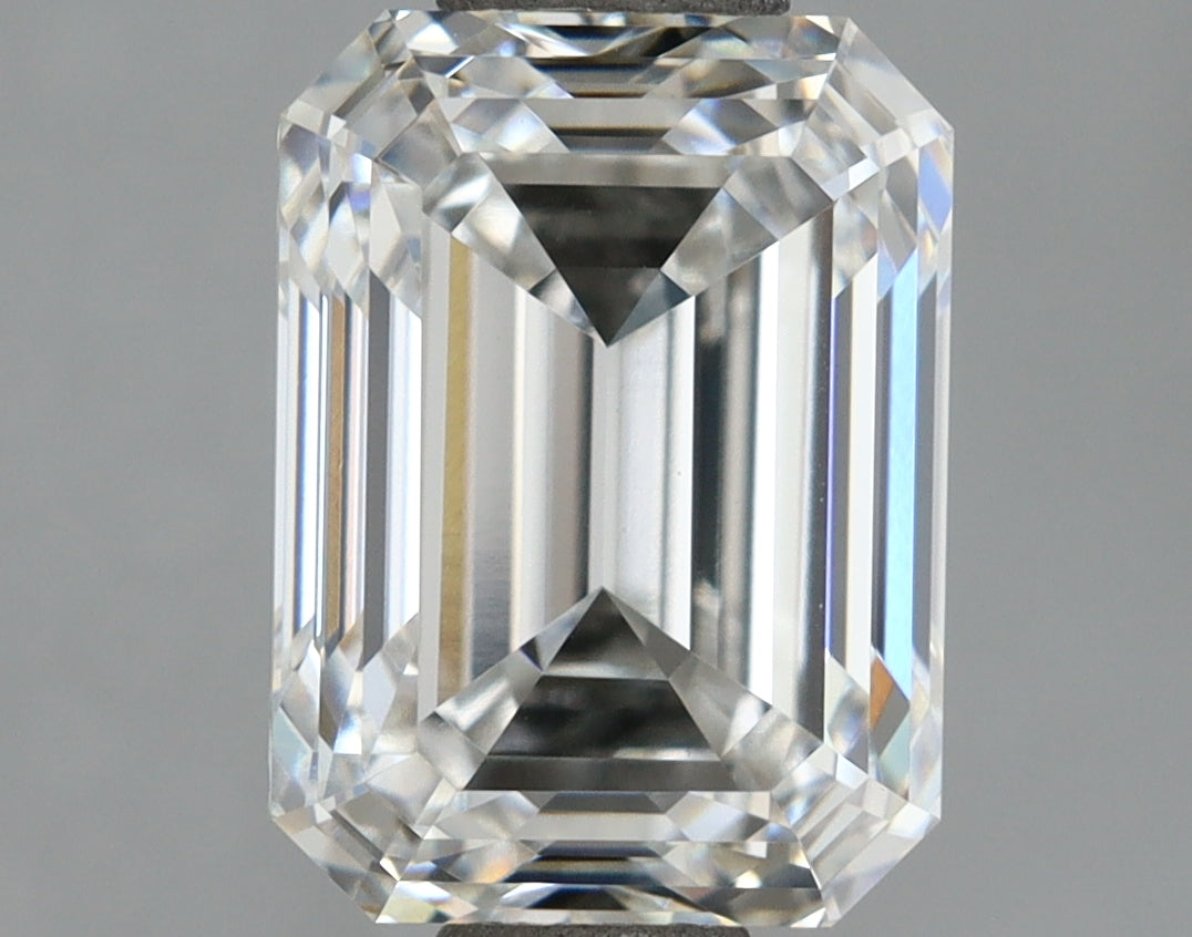 1.94 Carat Emerald Shaped, Ideal Cut, E Color, IF Clarity, IGI Certified Lab Grown Diamond