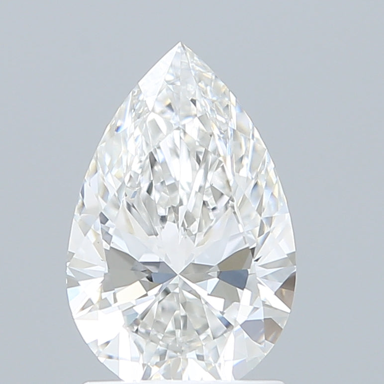 1.55 Carat Pear Shaped, Ideal Cut, E Color, VVS2 Clarity, IGI Certified Lab Grown Diamond