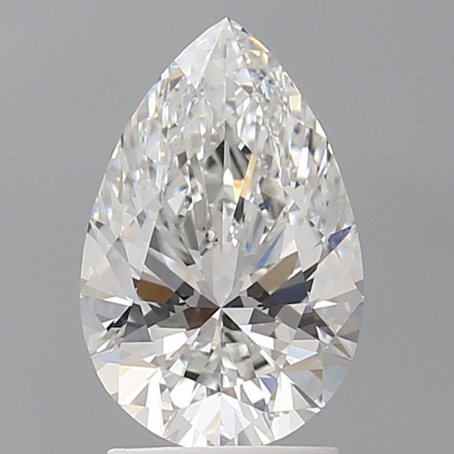 2.10 Carat Pear Shaped, Ideal Cut, E Color, VVS2 Clarity, IGI Certified Lab Grown Diamond