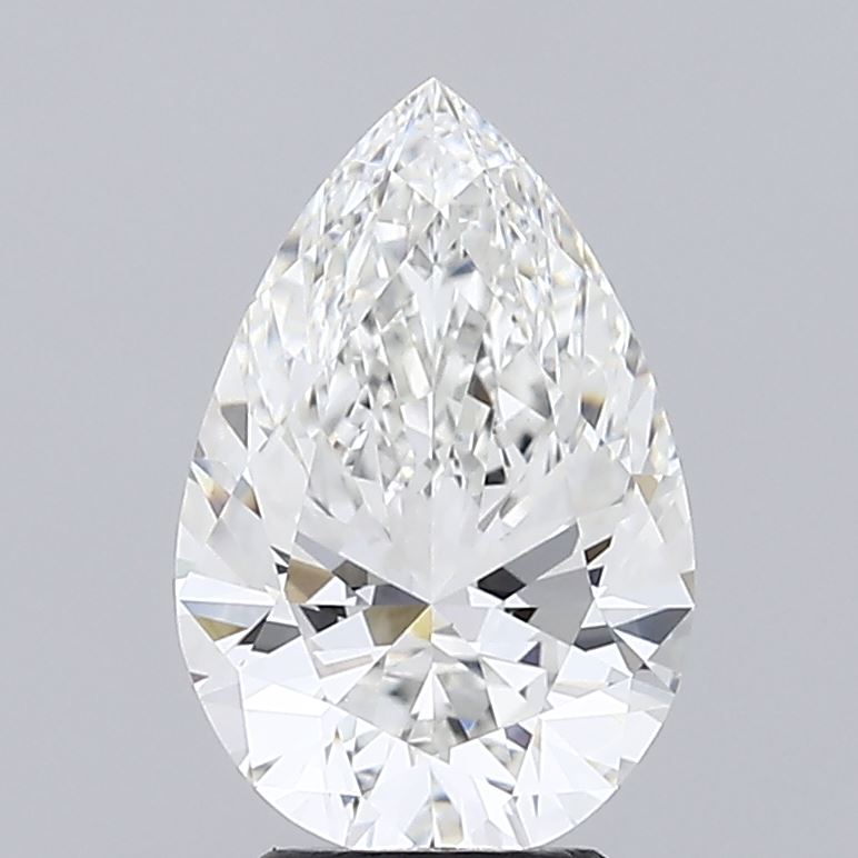 4.06 Carat Pear Shaped, Ideal Cut, F Color, VVS2 Clarity, IGI Certified Lab Grown Diamond