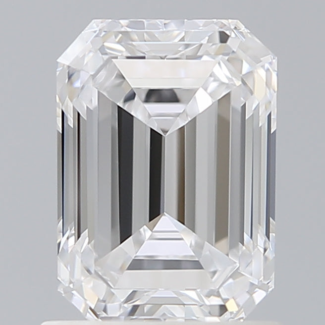 1.52 Carat Emerald Shaped, Ideal Cut, D Color, VVS2 Clarity, IGI Certified Lab Grown Diamond