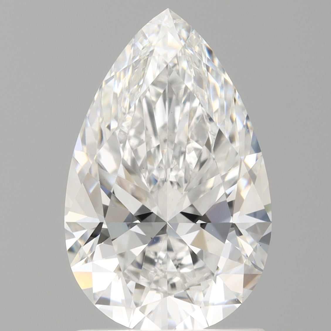 1.54 Carat Pear Shaped, Ideal Cut, E Color, VVS2 Clarity, IGI Certified Lab Grown Diamond