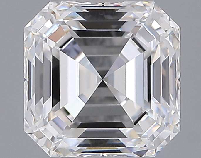 1.95 Carat Asscher Shaped, Ideal Cut, E Color, VVS2 Clarity, IGI Certified Lab Grown Diamond