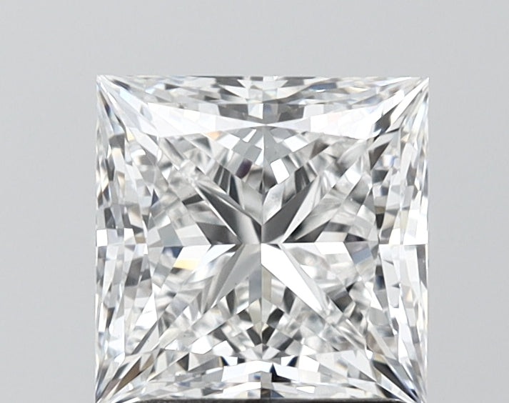 2.08 Carat Princess Shaped, Ideal Cut, E Color, VVS2 Clarity, IGI Certified Lab Grown Diamond
