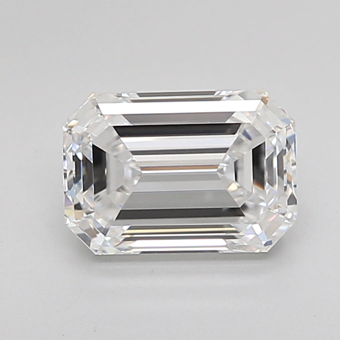 1.63 Carat Emerald Shaped, Ideal Cut, D Color, IF Clarity, IGI Certified Lab Grown Diamond