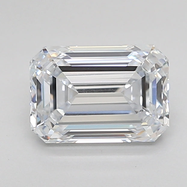 1.58 Carat Emerald Shaped, Ideal Cut, F Color, IF Clarity, IGI Certified Lab Grown Diamond