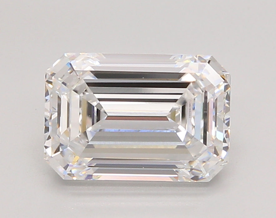 3.04 Carat Emerald Shaped, Ideal Cut, D Color, VVS1 Clarity, IGI Certified Lab Grown Diamond