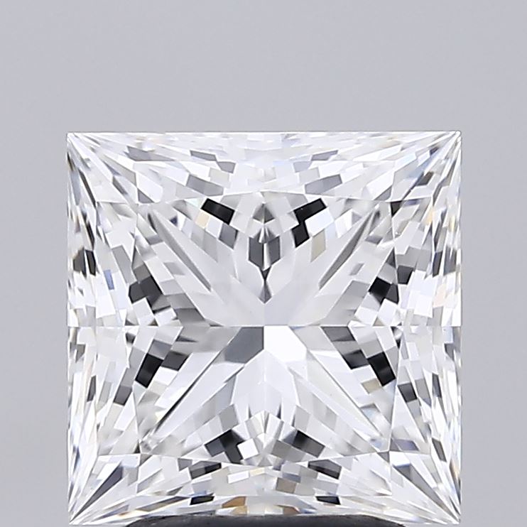 3.09 Carat Princess Shaped, Ideal Cut, E Color, VS1 Clarity, IGI Certified Lab Grown Diamond