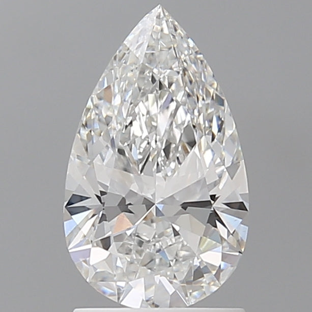 1.55 Carat Pear Shaped, Ideal Cut, E Color, VVS2 Clarity, IGI Certified Lab Grown Diamond