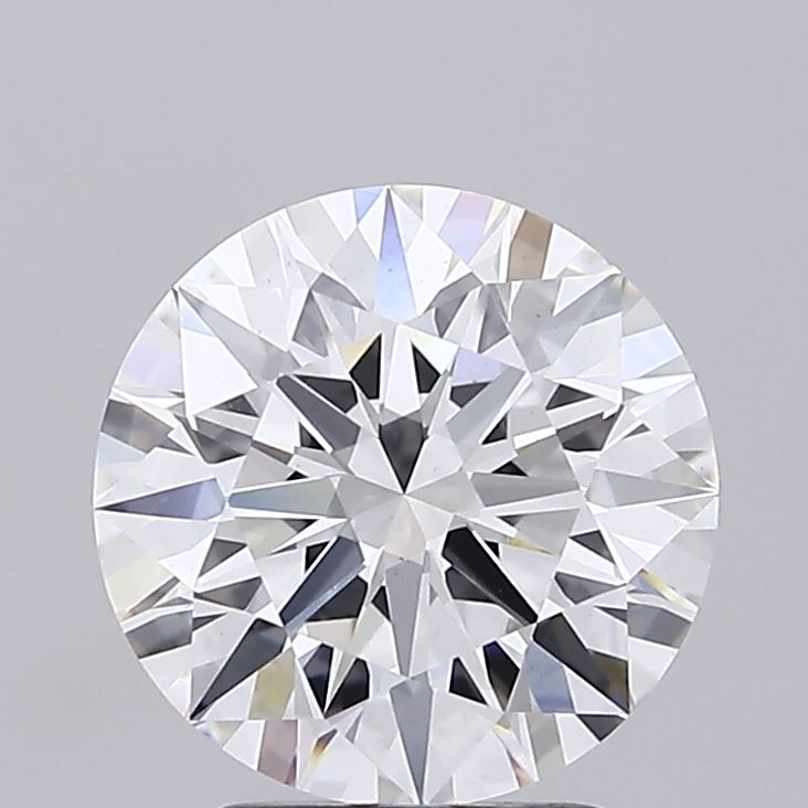 3.14 Carat Round Shaped, Ideal Cut, D Color, VS1 Clarity, IGI Certified Lab Grown Diamond