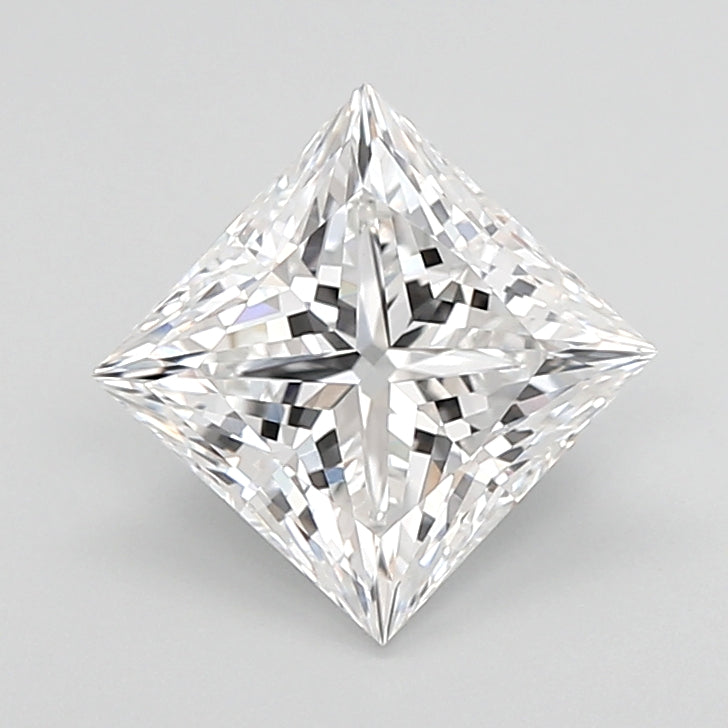 2.04 Carat Princess Shaped, Very Good Cut, D Color, VVS2 Clarity, IGI Certified Lab Grown Diamond