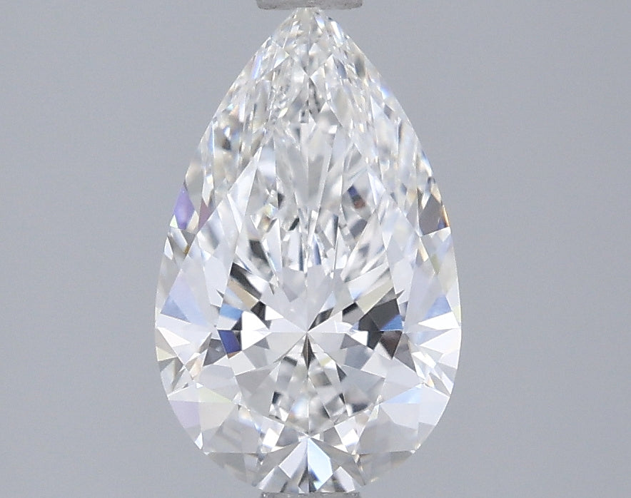 1.53 Carat Pear Shaped, Ideal Cut, E Color, VVS2 Clarity, IGI Certified Lab Grown Diamond