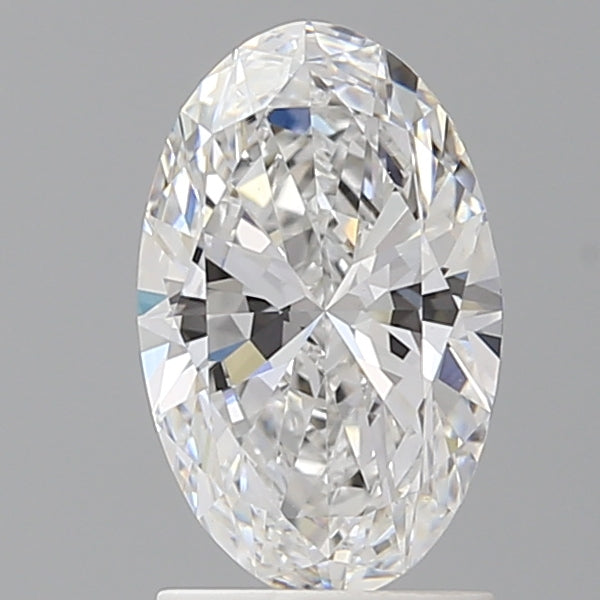 1.60 Carat Oval Shaped, Ideal Cut, D Color, VVS2 Clarity, IGI Certified Lab Grown Diamond