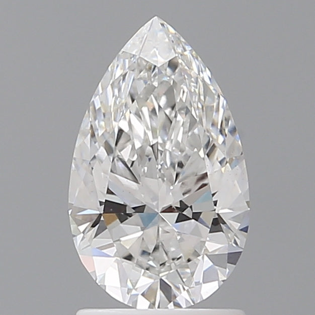 1.58 Carat Pear Shaped, Ideal Cut, E Color, VVS2 Clarity, IGI Certified Lab Grown Diamond