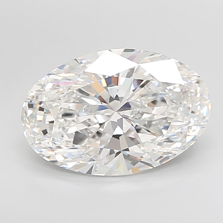 6.08 Carat Oval Shaped, Ideal Cut, E Color, VVS2 Clarity, IGI Certified Lab Grown Diamond