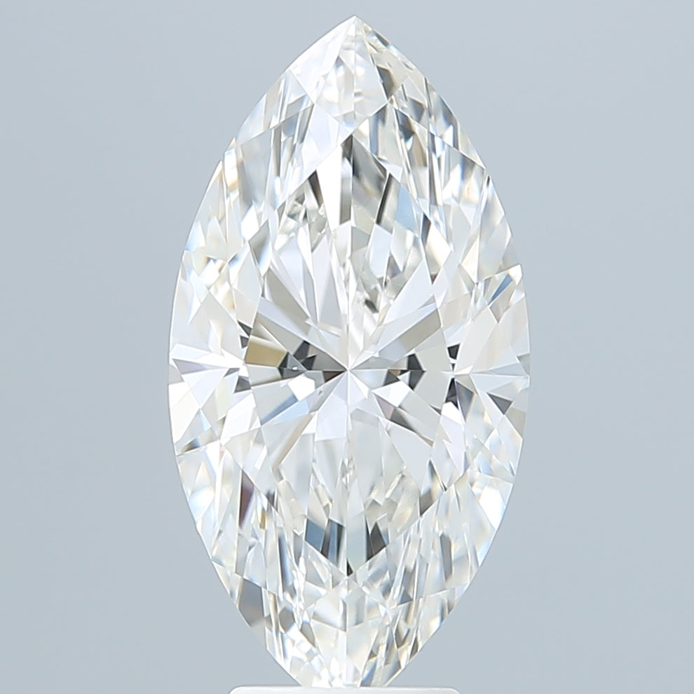 5.53 Carat Marquise Shaped, Ideal Cut, G Color, VVS2 Clarity, IGI Certified Lab Grown Diamond