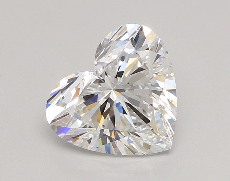 3.05 Carat Heart Shaped, Excellent Cut, D Color, VVS2 Clarity, IGI Certified Lab Grown Diamond