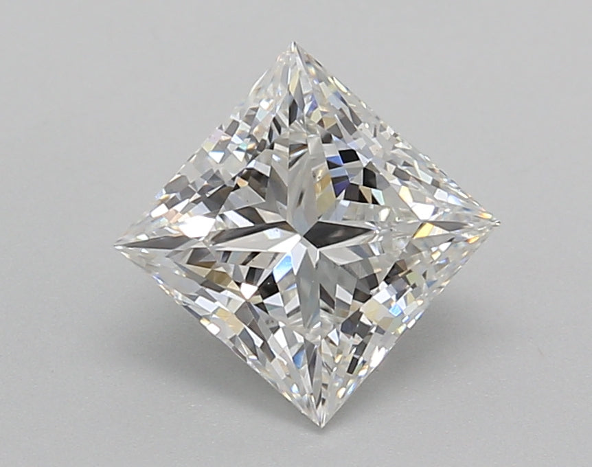1.50 Carat Princess Shaped, Excellent Cut, E Color, VS2 Clarity, IGI Certified Lab Grown Diamond