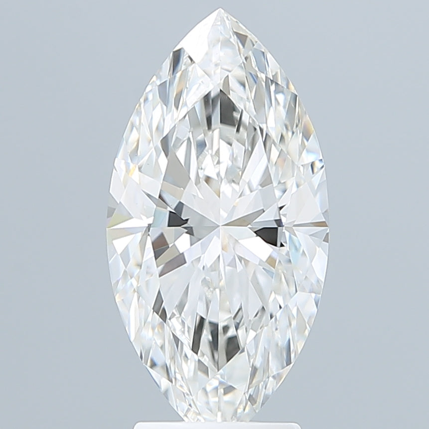 3.60 Carat Marquise Shaped, Ideal Cut, F Color, VVS2 Clarity, IGI Certified Lab Grown Diamond