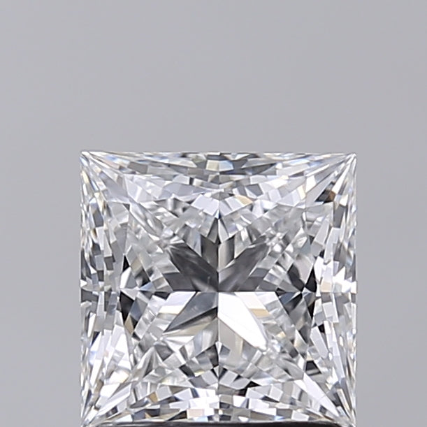 1.53 Carat Princess Shaped, Very Good Cut, E Color, VVS2 Clarity, IGI Certified Lab Grown Diamond