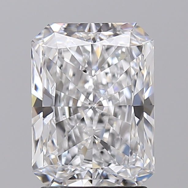 2.57 Carat Radiant Shaped, Ideal Cut, D Color, IF Clarity, IGI Certified Lab Grown Diamond