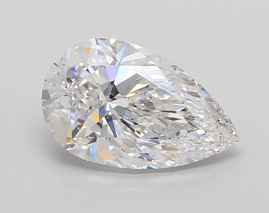 2.04 Carat Pear Shaped, Ideal Cut, D Color, VVS2 Clarity, IGI Certified Lab Grown Diamond