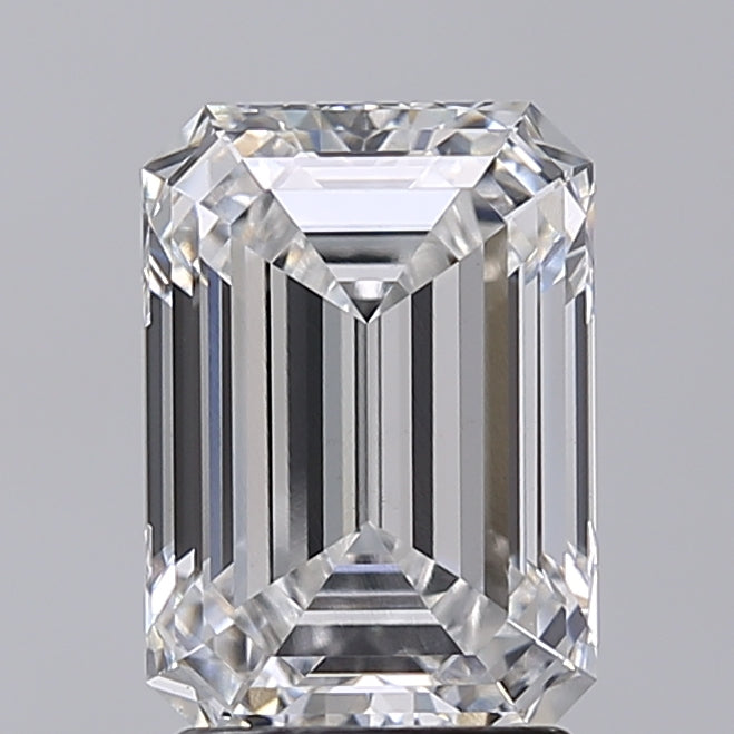 2.51 Carat Emerald Shaped, Very Good Cut, F Color, VVS2 Clarity, IGI Certified Lab Grown Diamond