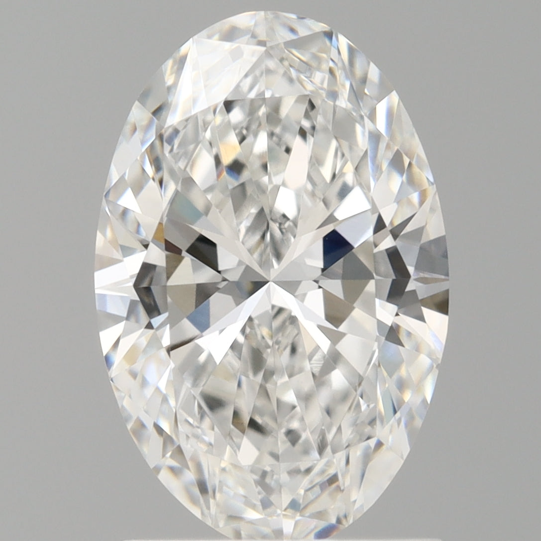 1.55 Carat Oval Shaped, Ideal Cut, D Color, VVS2 Clarity, IGI Certified Lab Grown Diamond