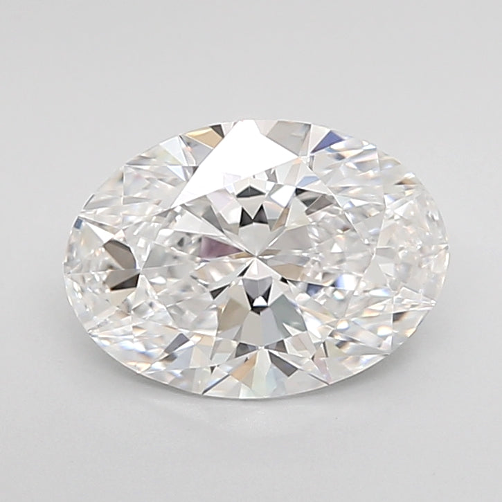 1.58 Carat Oval Shaped, Ideal Cut, D Color, VVS2 Clarity, IGI Certified Lab Grown Diamond