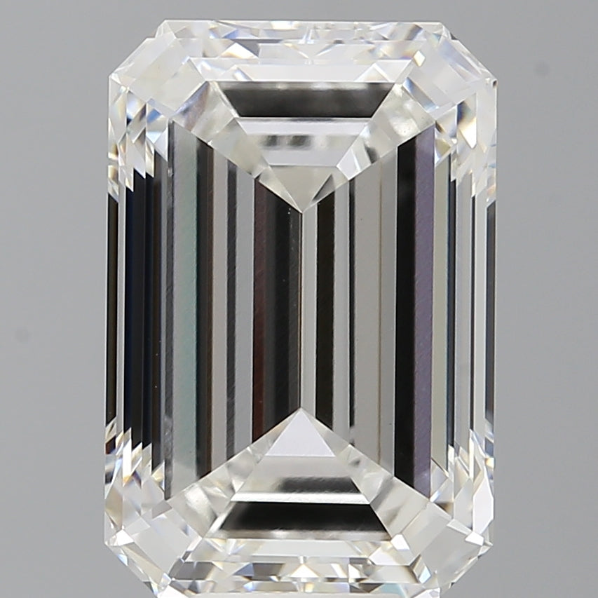 9.04 Carat Emerald Shaped, Ideal Cut, F Color, VVS2 Clarity, IGI Certified Lab Grown Diamond