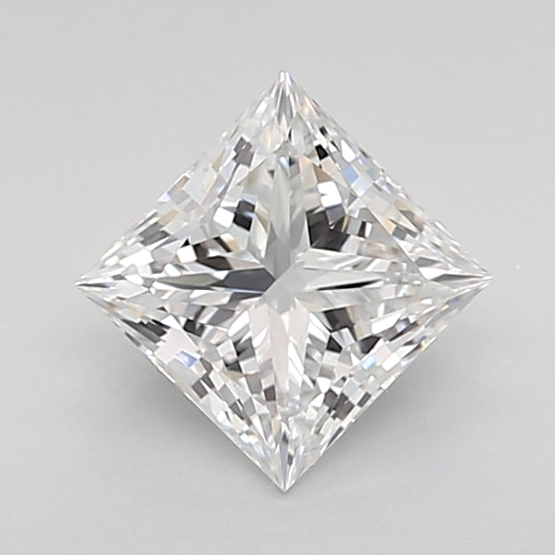 1.00 Carat Princess Shaped, Ideal Cut, D Color, VVS2 Clarity, IGI Certified Lab Grown Diamond