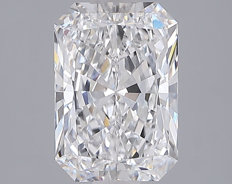 2.04 Carat Radiant Shaped, Ideal Cut, D Color, VVS2 Clarity, IGI Certified Lab Grown Diamond