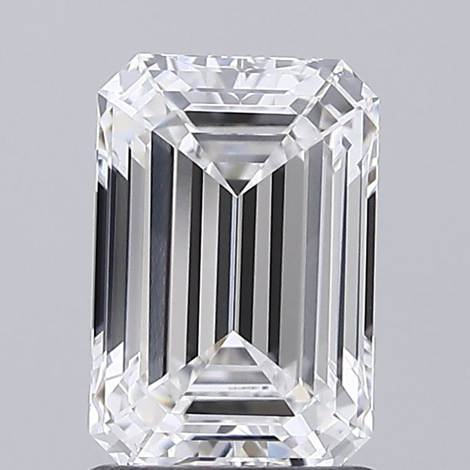 1.51 Carat Emerald Shaped, Ideal Cut, D Color, VVS1 Clarity, IGI Certified Lab Grown Diamond