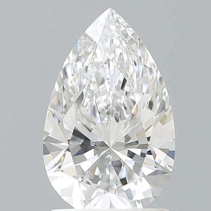 1.59 Carat Pear Shaped, Ideal Cut, E Color, VVS2 Clarity, IGI Certified Lab Grown Diamond