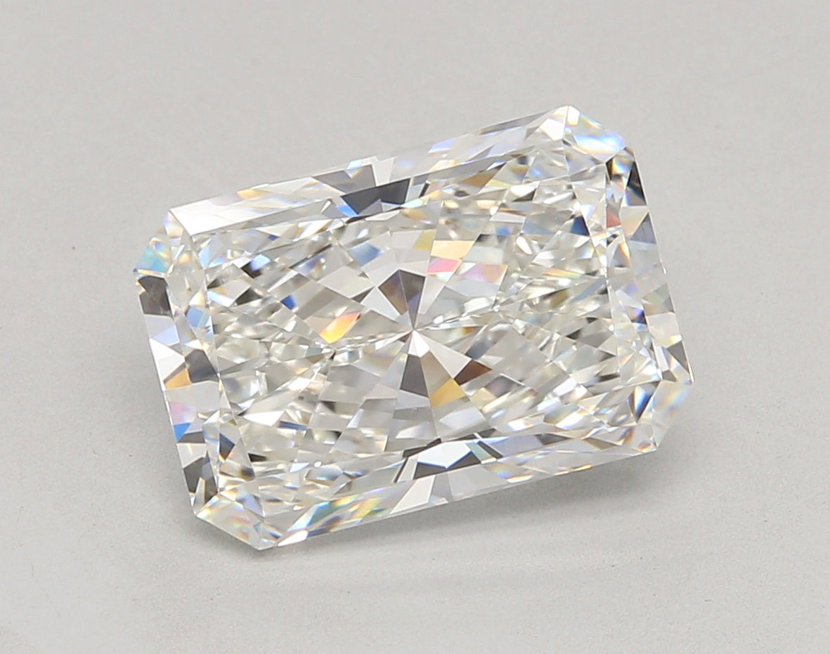 5.08 Carat Radiant Shaped, Ideal Cut, F Color, VVS2 Clarity, IGI Certified Lab Grown Diamond