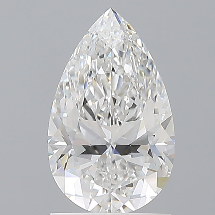 1.54 Carat Pear Shaped, Ideal Cut, E Color, VVS2 Clarity, IGI Certified Lab Grown Diamond