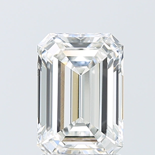 2.07 Carat Emerald Shaped, Ideal Cut, F Color, VVS2 Clarity, IGI Certified Lab Grown Diamond