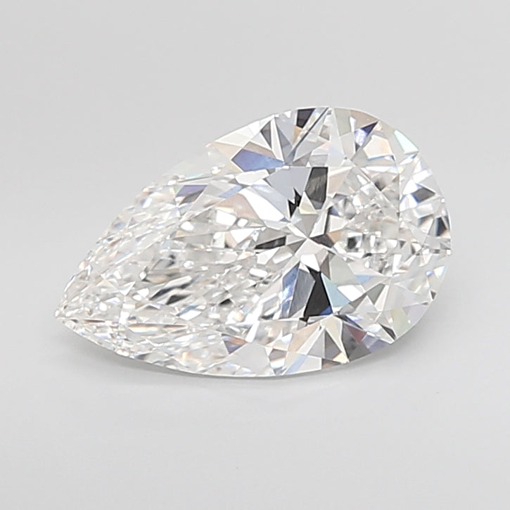4.08 Carat Pear Shaped, Ideal Cut, E Color, VVS2 Clarity, IGI Certified Lab Grown Diamond