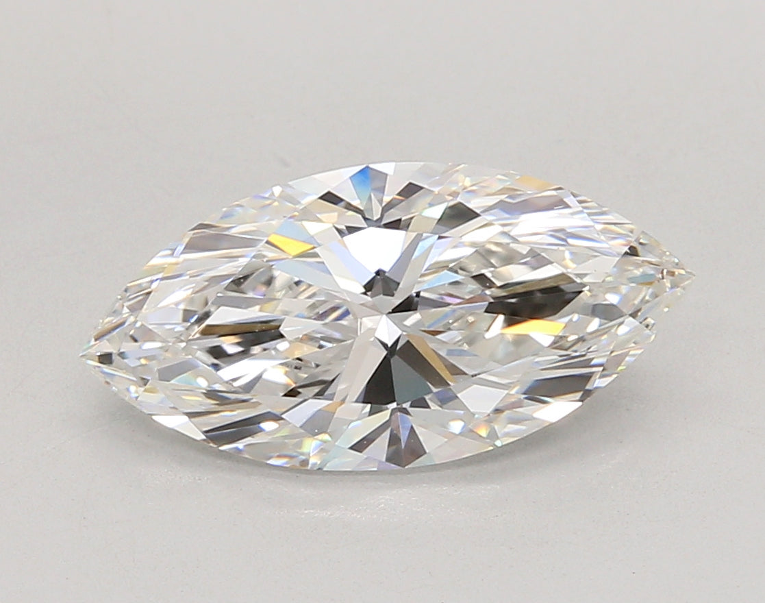 3.04 Carat Marquise Shaped, Ideal Cut, E Color, VVS2 Clarity, IGI Certified Lab Grown Diamond