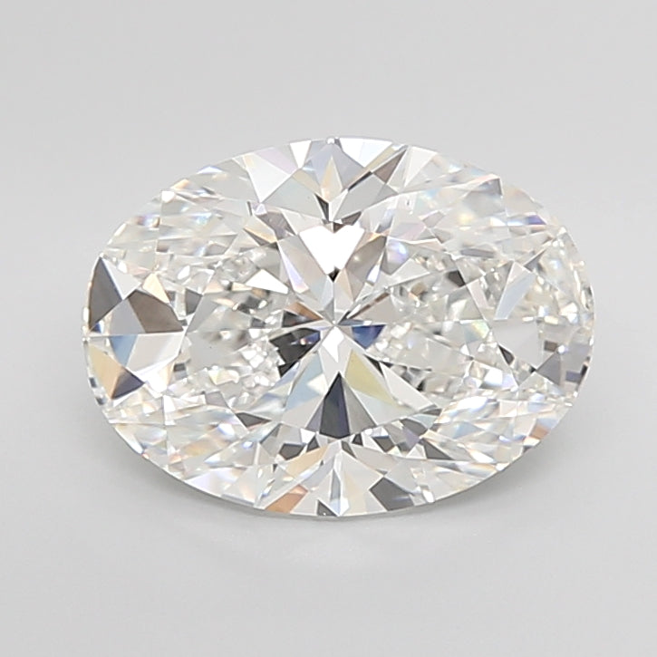 5.01 Carat Oval Shaped, Ideal Cut, F Color, VVS2 Clarity, IGI Certified Lab Grown Diamond