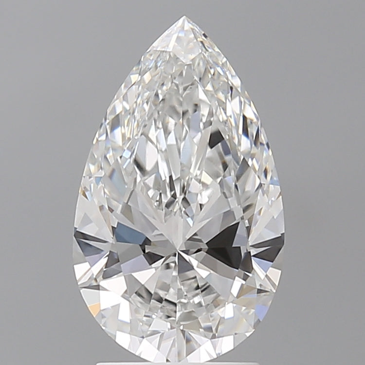 2.57 Carat Pear Shaped, Ideal Cut, E Color, VVS2 Clarity, IGI Certified Lab Grown Diamond