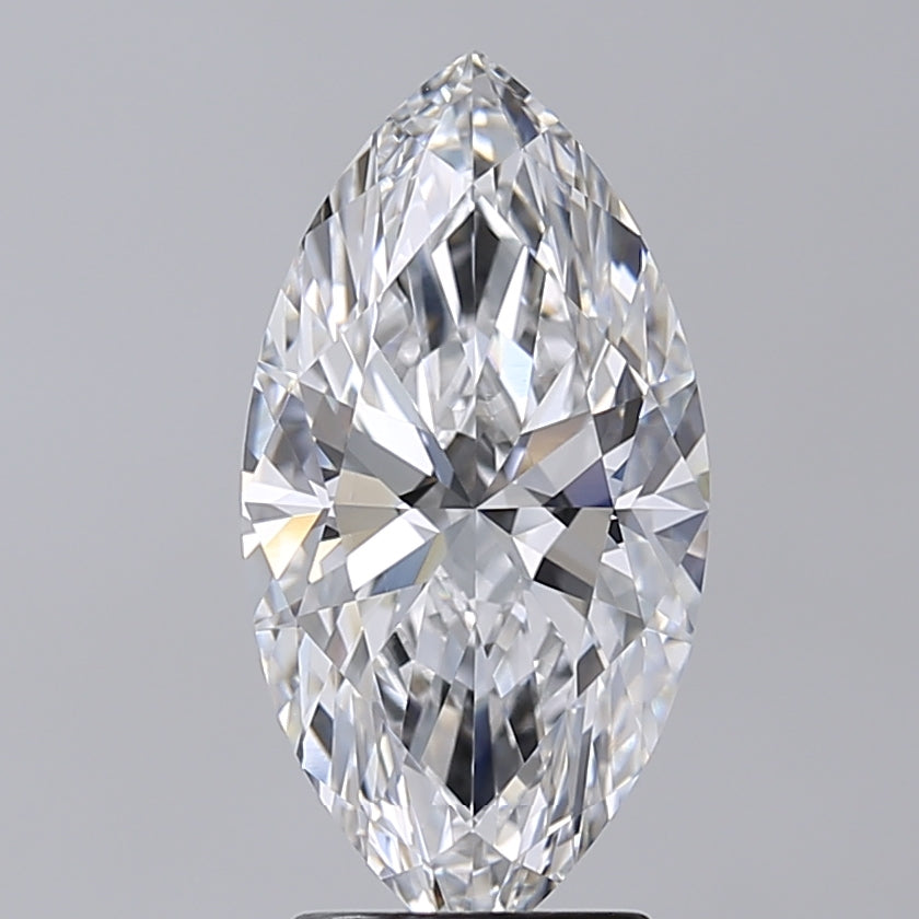 3.02 Carat Marquise Shaped, Excellent Cut, E Color, VVS2 Clarity, IGI Certified Lab Grown Diamond