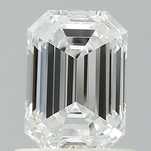 1.05 Carat Emerald Shaped, Ideal Cut, E Color, VVS2 Clarity, IGI Certified Lab Grown Diamond