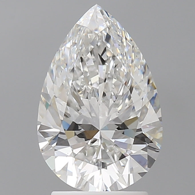 2.55 Carat Pear Shaped, Ideal Cut, E Color, VS1 Clarity, IGI Certified Lab Grown Diamond