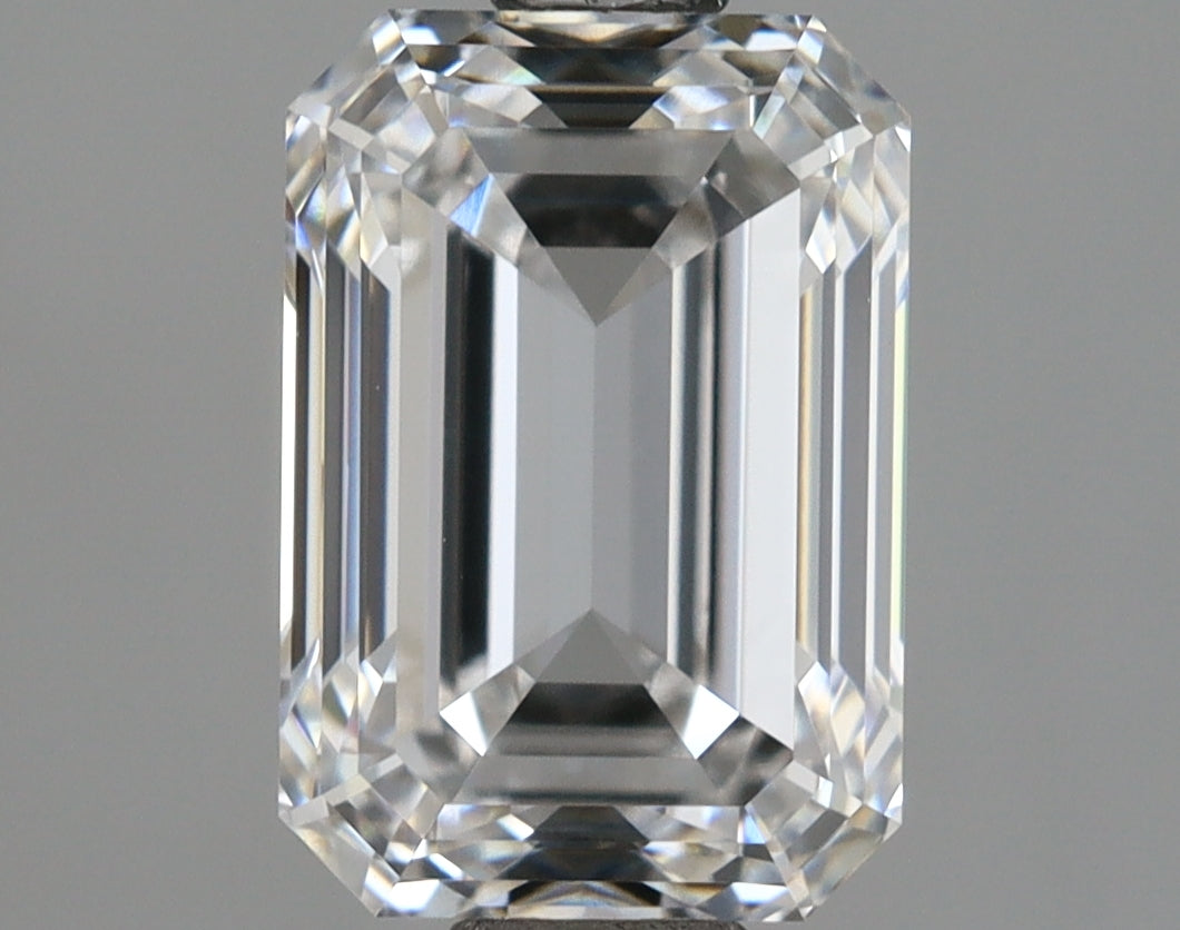 2.03 Carat Emerald Shaped, Ideal Cut, D Color, VVS1 Clarity, IGI Certified Lab Grown Diamond