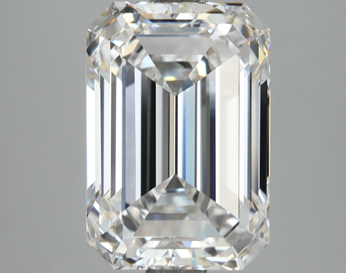 5.04 Carat Emerald Shaped, Ideal Cut, E Color, VVS2 Clarity, IGI Certified Lab Grown Diamond