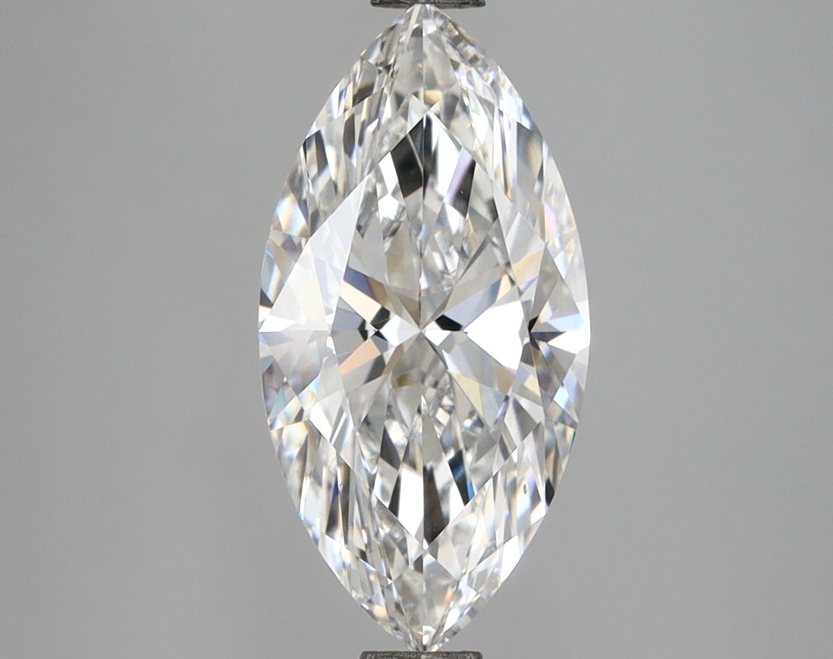 2.59 Carat Marquise Shaped, Ideal Cut, F Color, VVS2 Clarity, IGI Certified Lab Grown Diamond